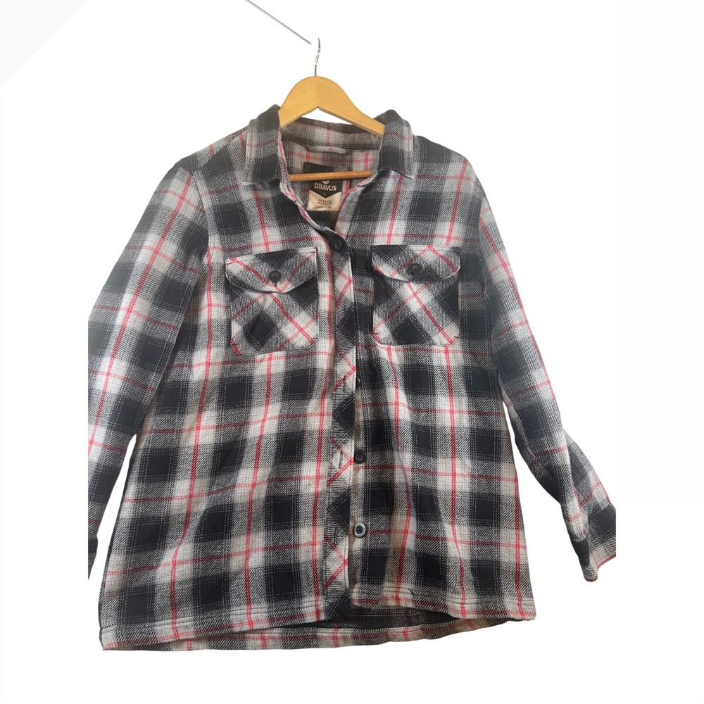 DRAVUS Men's L Plaid Flannel Long Sleeve Button Up Shirt Heading Nowhere